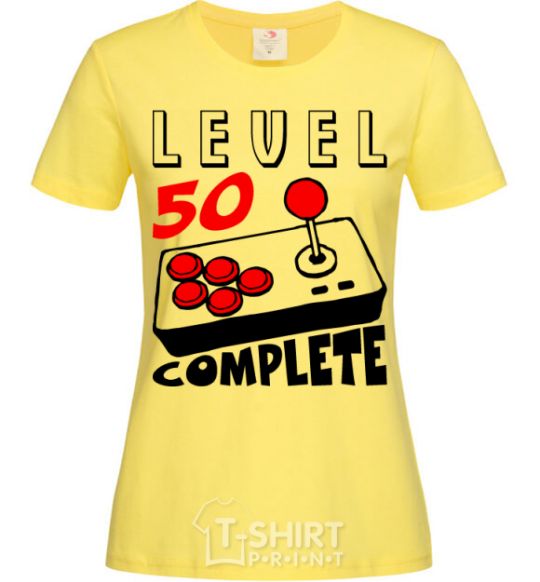 Женская футболка Player Level 50 complete Лимонный фото