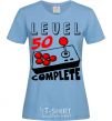 Women's T-shirt Player Level 50 complete sky-blue фото