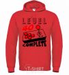 Men`s hoodie Level 40 complete best player bright-red фото