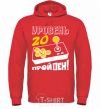 Men`s hoodie Level 20 - passed bright-red фото