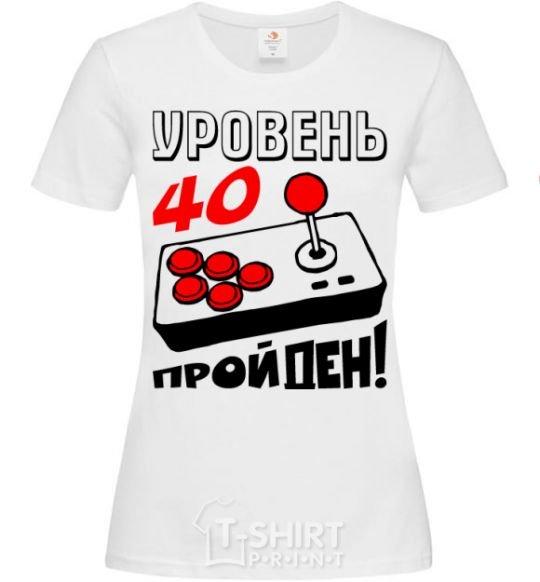 Women's T-shirt Level 40 - passed White фото