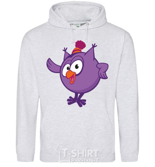 Men`s hoodie Owl sport-grey фото