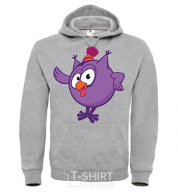 Men`s hoodie Owl sport-grey фото
