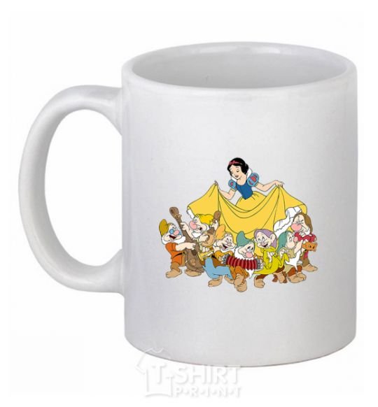Ceramic mug Snow White and the Seven Dwarfs White фото