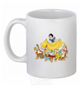 Ceramic mug Snow White and the Seven Dwarfs White фото