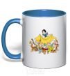 Mug with a colored handle Snow White and the Seven Dwarfs royal-blue фото