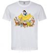 Men's T-Shirt Snow White and the Seven Dwarfs White фото