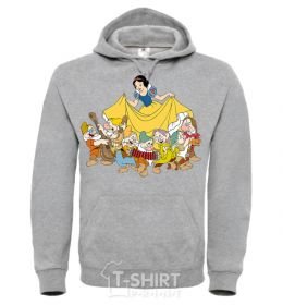 Men`s hoodie Snow White and the Seven Dwarfs sport-grey фото