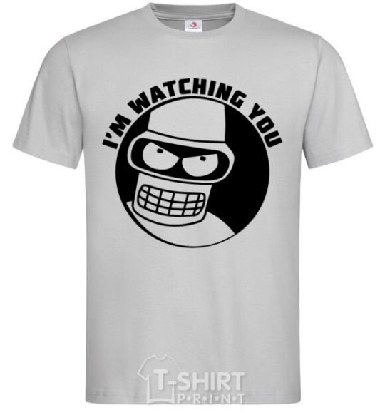 Men's T-Shirt Bender i'm watching you grey фото