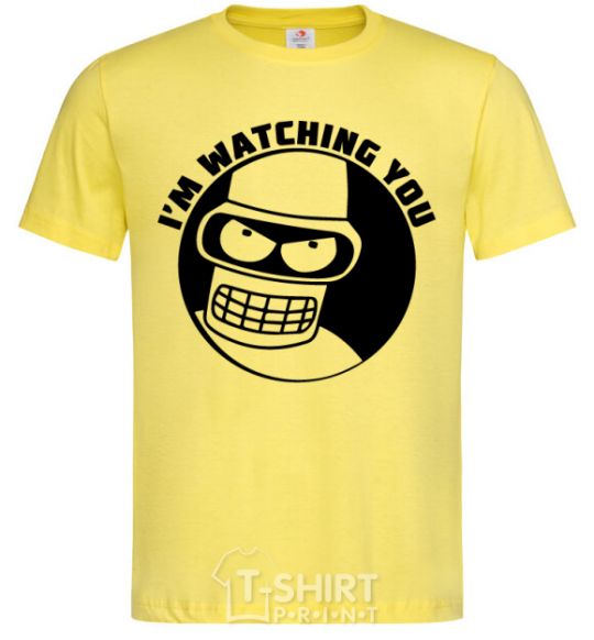 Men's T-Shirt Bender i'm watching you cornsilk фото