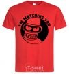 Men's T-Shirt Bender i'm watching you red фото