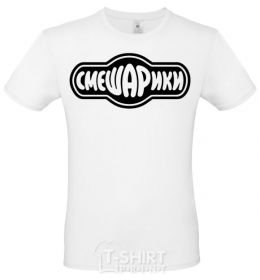 Men's T-Shirt Moose with a magnifying glass White фото