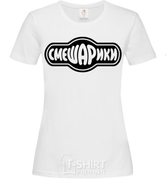 Women's T-shirt Smeshariki logo White фото