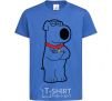 Детская футболка Брайан пес Ярко-синий фото