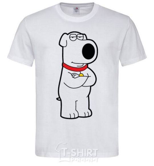Men's T-Shirt Brian the dog White фото