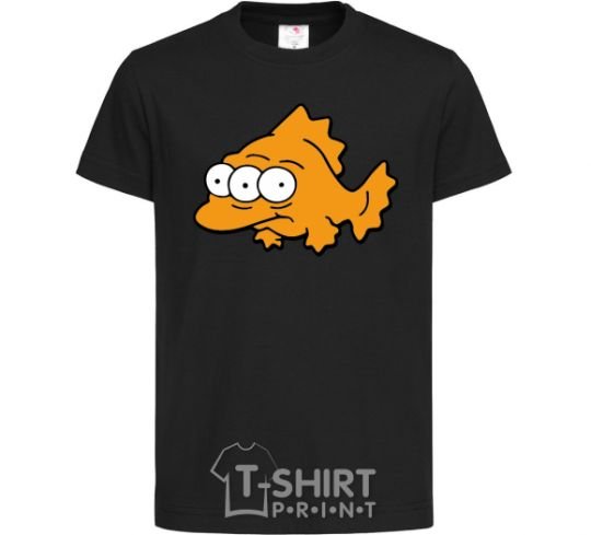 Kids T-shirt Three-eyed fish black фото