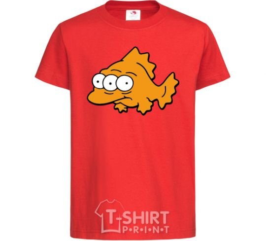 Kids T-shirt Three-eyed fish red фото