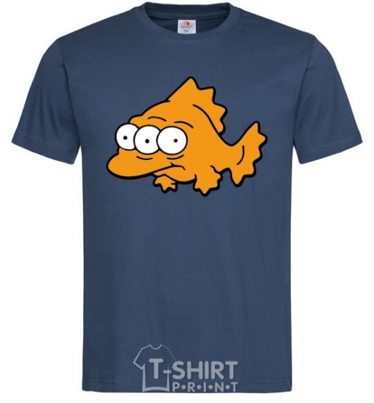 Men's T-Shirt Three-eyed fish navy-blue фото