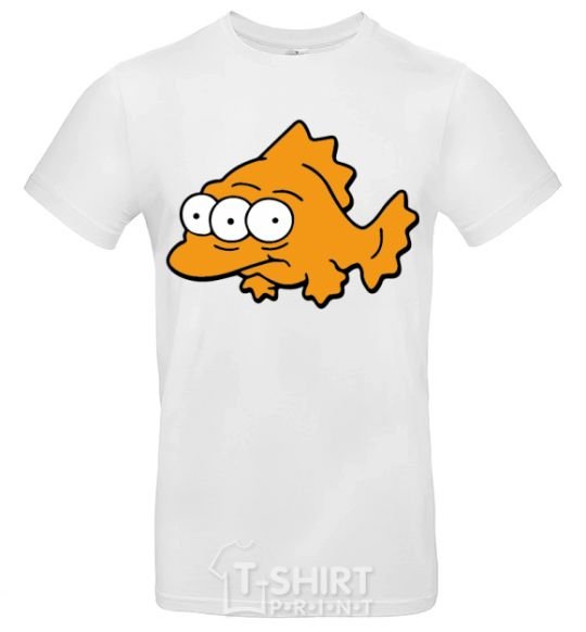 Men's T-Shirt Three-eyed fish White фото