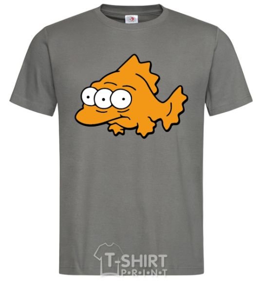 Men's T-Shirt Three-eyed fish dark-grey фото