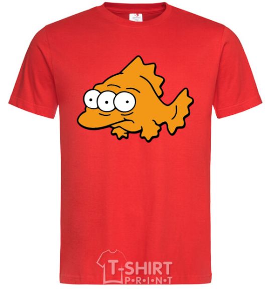 Men's T-Shirt Three-eyed fish red фото