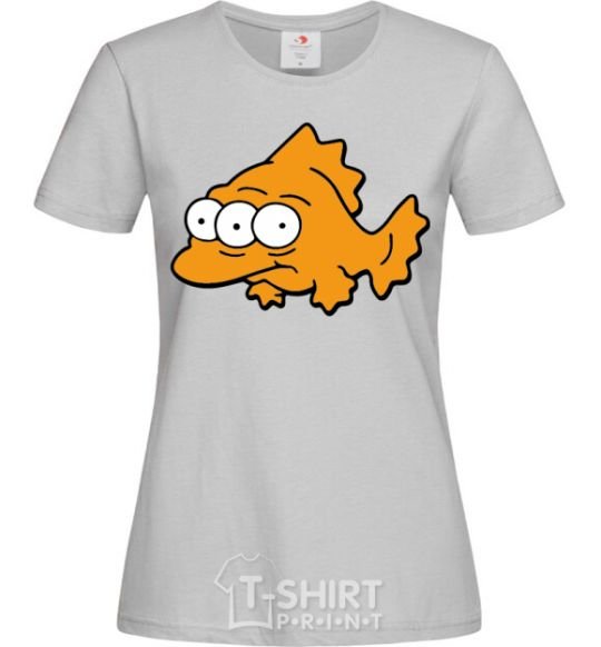 Women's T-shirt Three-eyed fish grey фото