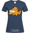 Women's T-shirt Three-eyed fish navy-blue фото