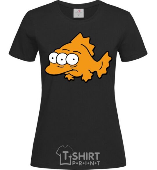 Women's T-shirt Three-eyed fish black фото