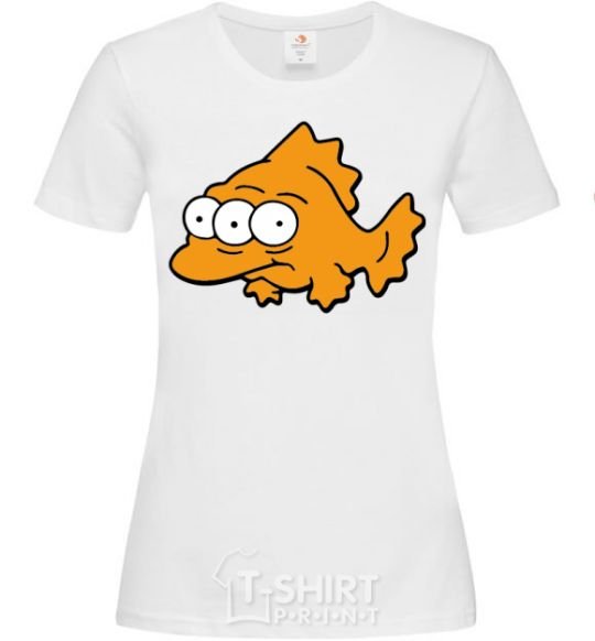 Women's T-shirt Three-eyed fish White фото