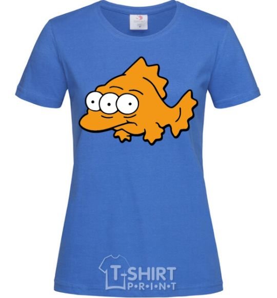 Women's T-shirt Three-eyed fish royal-blue фото