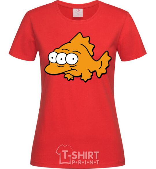 Women's T-shirt Three-eyed fish red фото