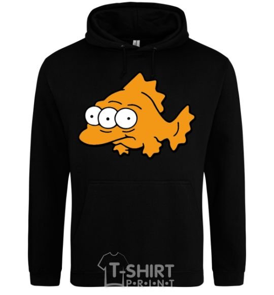 Men`s hoodie Three-eyed fish black фото