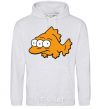 Men`s hoodie Three-eyed fish sport-grey фото