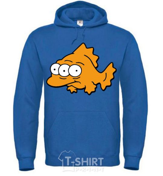 Men`s hoodie Three-eyed fish royal фото