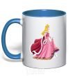 Mug with a colored handle Princess Aurora royal-blue фото