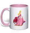 Mug with a colored handle Princess Aurora light-pink фото