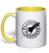 Mug with a colored handle Planet express yellow фото