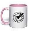 Mug with a colored handle Planet express light-pink фото