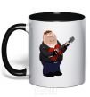 Mug with a colored handle Peter Ggriffin black фото