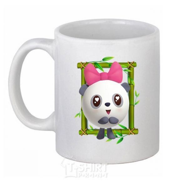 Ceramic mug Baby Panda White фото