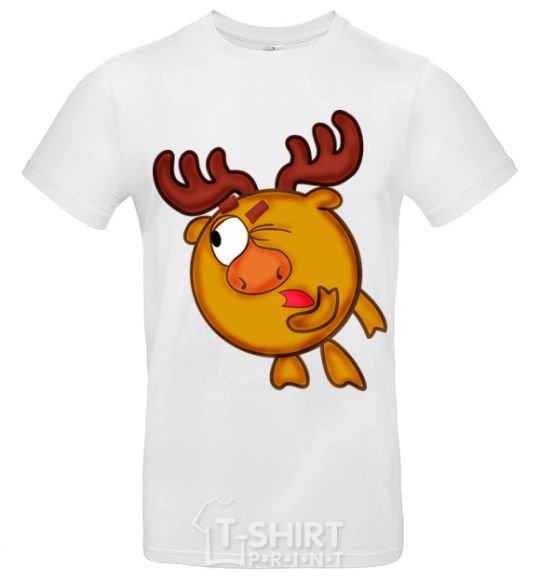 Men's T-Shirt Moose White фото