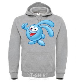 Men`s hoodie Krosh is good sport-grey фото