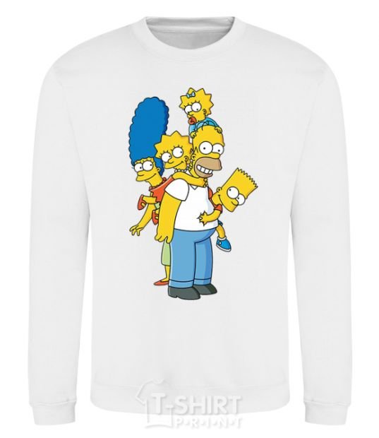 Sweatshirt The Simpsons family White фото