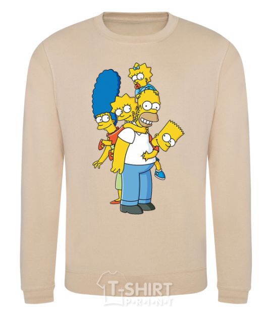 Sweatshirt The Simpsons family sand фото