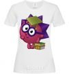 Women's T-shirt Hedgehog and books White фото