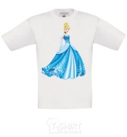 Kids T-shirt Cinderella in blue White фото