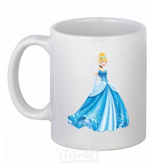 Ceramic mug Cinderella in blue White фото