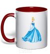 Mug with a colored handle Cinderella in blue red фото