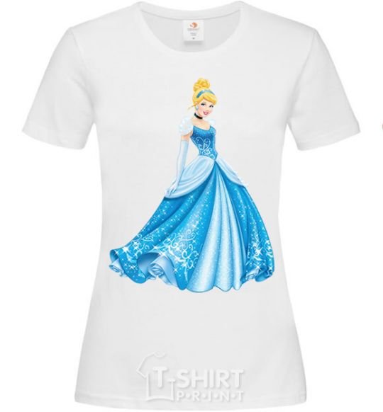 Женская футболка Cinderella in blue Белый фото