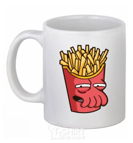Ceramic mug Zoidberg fries White фото